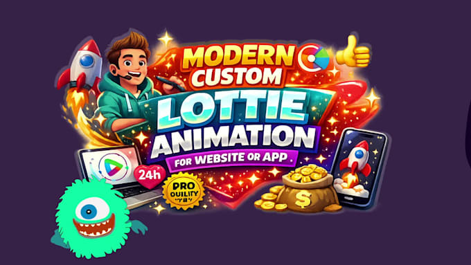 create custom lottie json animation for web and mobile app