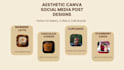 design aesthetic bakery and cafe social media posts in canva