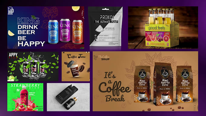 design premium  food, beverage, cosmetics packaging and label