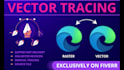 convert raster to vector, logo to vector and vector tracing