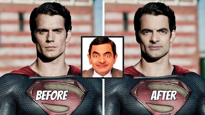realistic face swap transformation, head change