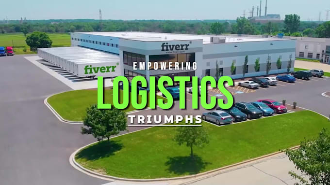 create truck, container and warehouse logistics promo video