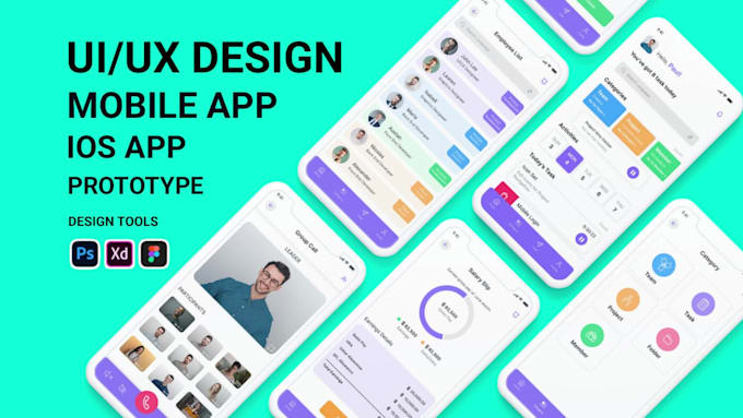 Do mobile app design, ui ux design, app redesign in figma by ...