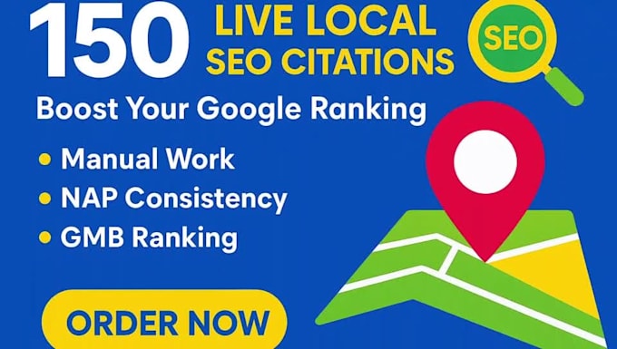 do 150 live local SEO citations to boost your google ranking
