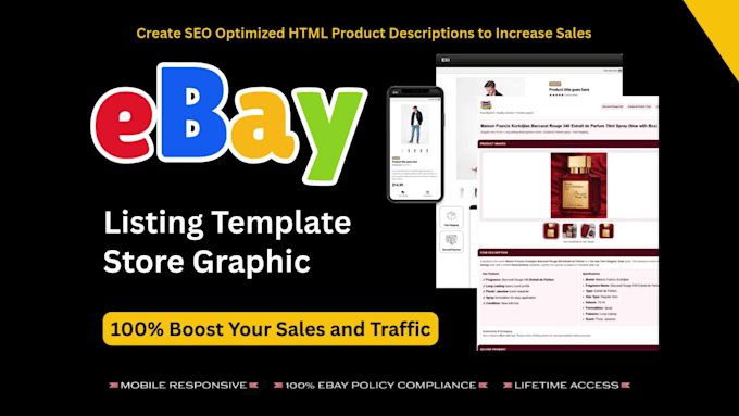 create ebay listing template and optimize ebay listings for increasing sales