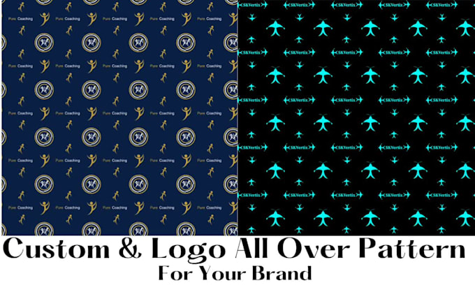 create unique seamless textile pattern design with logo