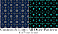 create unique seamless textile pattern design with logo