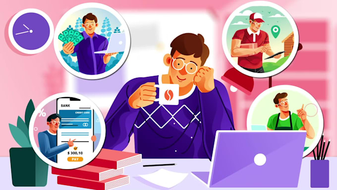 create custom 2d animated explainer video or infographic video