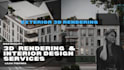 render 3d design exterior, model building, house, office