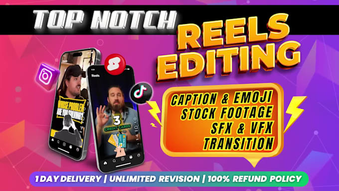 edit viral reels, tiktok and youtube shorts in 24h