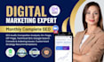 do monthly complete on page, technical and off page SEO for google 1st ranking
