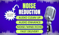 do noise reduction, audio clean up, fix and repair