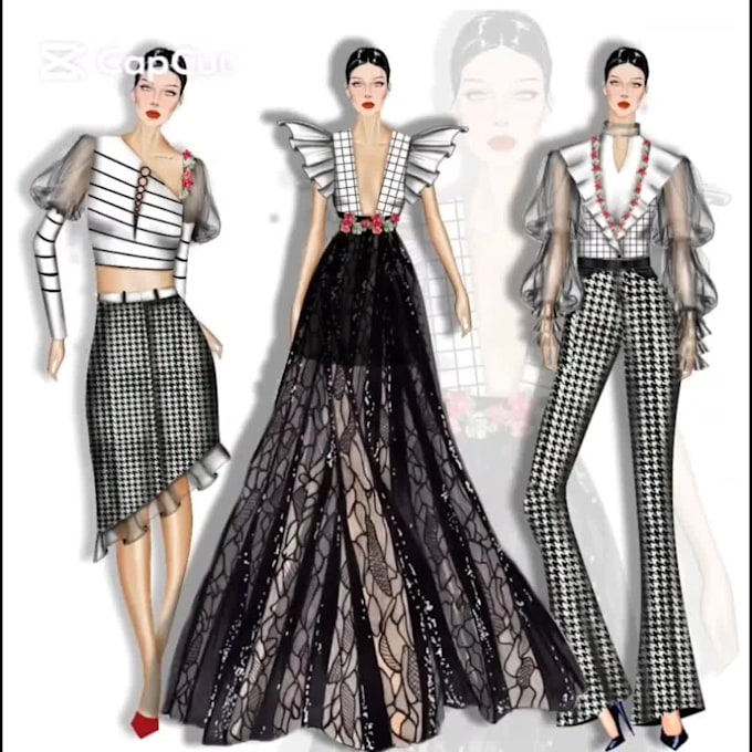 design stunning fashion illustration for you