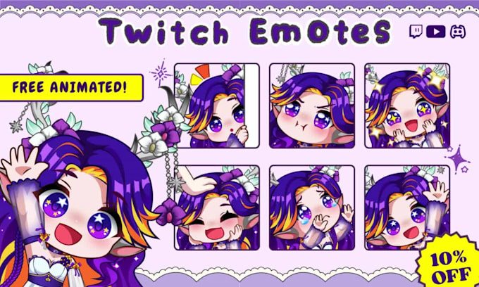 create custom twitch emotes, animated emotes, discord emoji for streaming