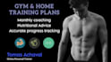 create a custom fitness gym or home workout plan for you