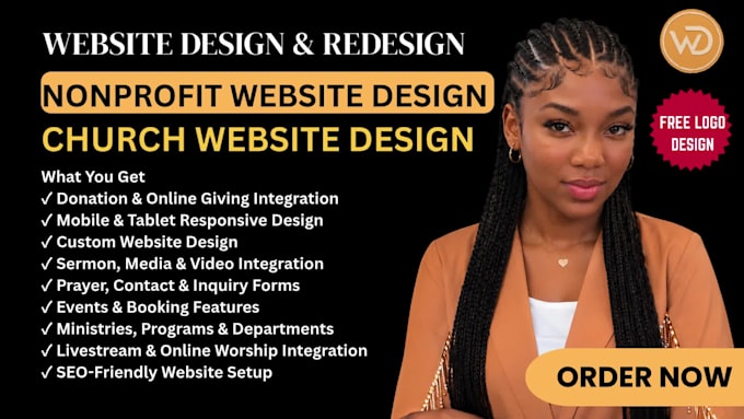 create church website, ministry, nonprofit and wordpress websites