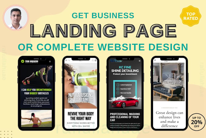 do web design, wordpress landing page or redesign website