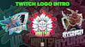 design twitch logo, animated twitch intro and vtuber overlay