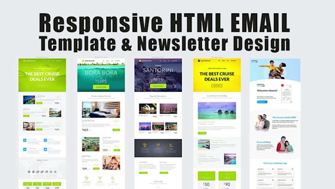 design HTML email template, mailchimp template, HTML newsletter, email signature