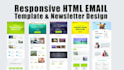 design HTML email template, mailchimp template, HTML newsletter, email signature