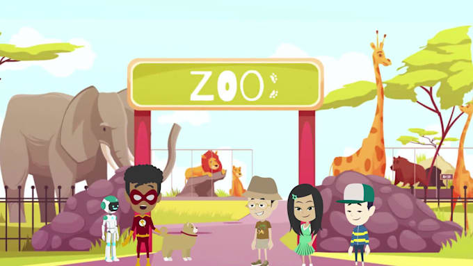 create animated kids learning videos or children story videos