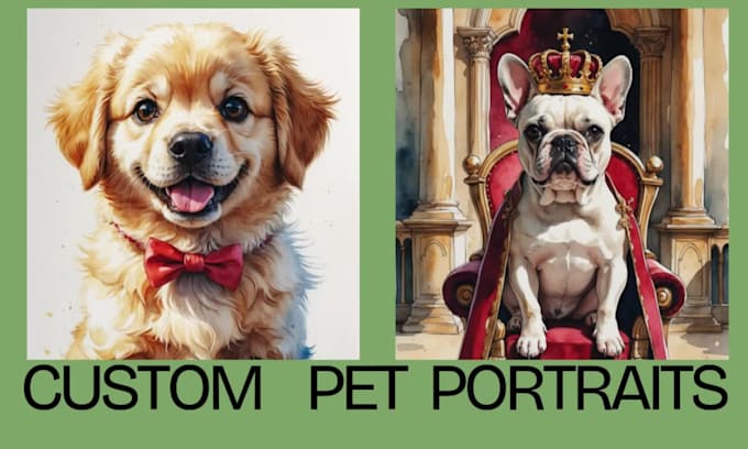 create custom whimsical animal portraits