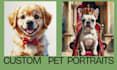 create custom whimsical animal portraits