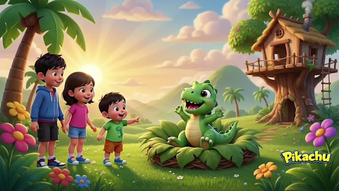 make viral ai kids cartoon nursery rhyme videos for youtube