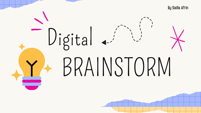 create creative doodle style presentation slides for business or education