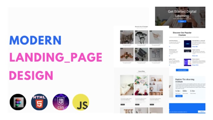 design modern html landing page