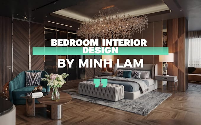 create a 3d interior design for the bedroom and relaxation room in your home