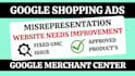solve google shopping ads, fix merchant center suspension gmc misrepresentation