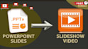 convert powerpoint pptx slides into video slideshow