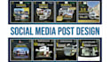 design social media posts, fb linkedin instagram carousel
