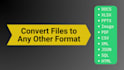 convert files to PDF, word, excel, CSV, XML, json, and sql