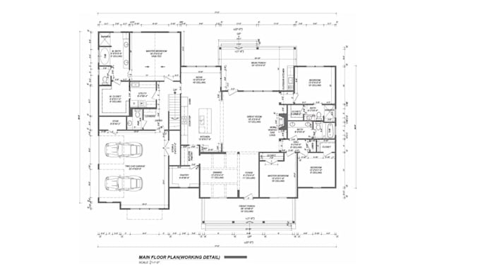 architectural floor plan design and house floor plan design drawn in cad