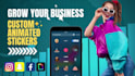 create custom animated stickers with transparent background