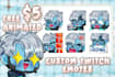 draw cute chibi twitch emotes and sub budges for vtuber