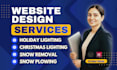design christmas, holiday lighting installation, snow removal website