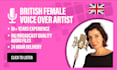 record your 100 words british female voice over today