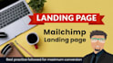 build your mailchimp landing page to collect leads