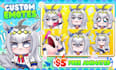 draw animated chibi twitch emotes, sub badges, panel, overlay