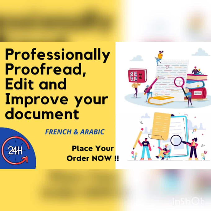 proofread, edit and improve your writing in 24hours
