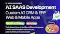 make an ai saas app, website with ai chatbot rag training chatgpt, claude