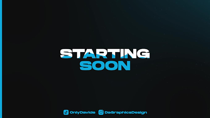 design blue animated stream overlay pack for twitch obs