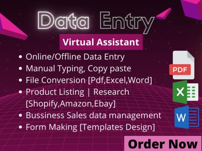 be data entry expert operator convert pdf to excel,word formating