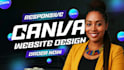 make responsive canva website design and canva landing page