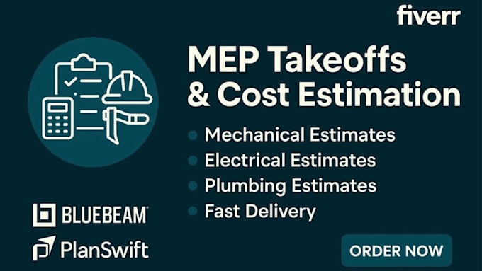 perform mep takeoffs and cost estimation