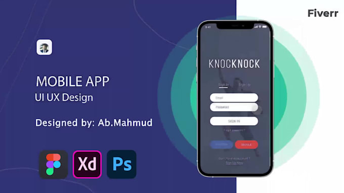 do creative mobile app UI UX in figma for ios or android
