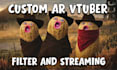 create custom 3d ar filters for vtuber, snapchat, tiktok and streaming